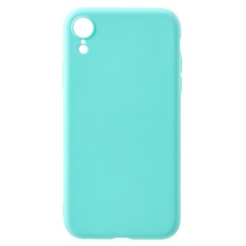 Tapis de coque en TPU flexible compatible avec iPhone XR - Cyan