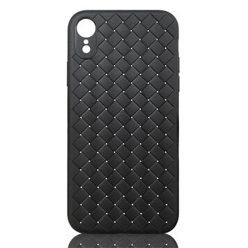 Coque en TPU tissé compatible avec iPhone XR - Noir Coque en TPU tissé compatible avec iPhone XR - Noir