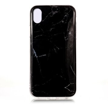 Coque TPU Marbre la coque compatible avec iPhone XR - Noir Coque TPU Marbre la coque compatible avec iPhone XR - Noir