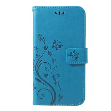 Étui TPU en simili cuir portefeuille papillon compatible avec iPhone XR - Étui bleu Étui TPU en simili cuir portefeuille papillon compatible avec iPhone XR - Étui bleu