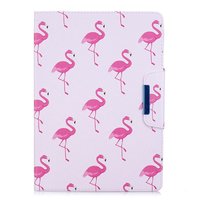 Étui à rabat en cuir Flamingo standard iPad 2017 2018 - Blanc Rose