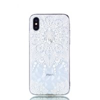 Coque iPhone X XS en TPU Diamant 3D Motif Floral Transparent - Mandala