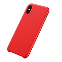Coque en Silicone Liquide Baseus Original LSR Series pour iPhone XS Max - Rouge