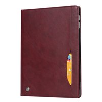 Étui Portefeuille en Cuir pour iPad Pro 12,9 pouces 2018 - Crayon Apple Rouge Vineux
