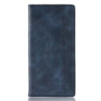 Etui portefeuille vintage en simili cuir pour iPhone 7 Plus 8 Plus - Bleu