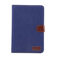 Étui à rabat en jean pour jean Étui à rabat en cuir pour iPad mini 4 5 - Marron bleu