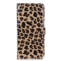 Etui portefeuille panthère bibliothèque iPhone 11 - Marron