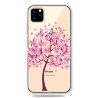 Coque iPhone 11 Pro TPU Flexible Butterfly Tree Butterflies Arbre Rose Chaud - Transparent