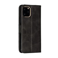 Etui portefeuille en cuir pour iPhone 11 Pro - Noir