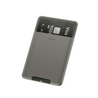 Porte-cartes en silicone Baseus pour l'arrière de votre téléphone - Gris foncé