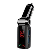 Kit de voiture sans fil Bluetooth 2.0 avec prise mains libres pour cigarette USB et émetteur FM