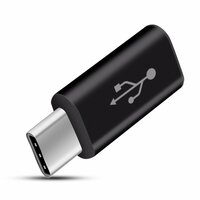 Adaptateur Micro-USB vers USB-Type C Synchroniser la charge - Noir