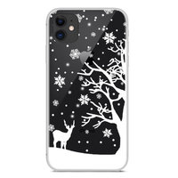 Étui d'hiver de couverture de neige flexible de Noël iPhone 11 de Noël - Transparent