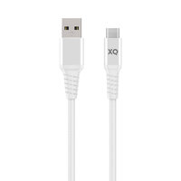Câble de charge tressé USB-C 3.0 vers USB-A Xqisit 200 cm - Blanc