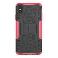 Coque iPhone XS Max TPU Polycarbonate - Noir Rose Protection