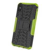 Coque iPhone XS Max TPU Polycarbonate - Noir Vert Protection