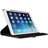 Just in Case Housse en cuir rotative à 360 degrés pour iPad 9.7 pouces 2017 2018 - Noire