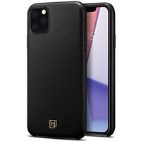 Coque iPhone 11 Pro Max Spigen La Manon Calin Leather - Protection Noire