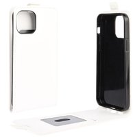 Étui à rabat en similicuir pour iPhone 12 et iPhone 12 Pro - Blanc