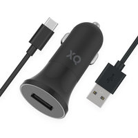 XQISIT Cigarette Plug Car Charger 2.4A 1 USB Type C port - Noir