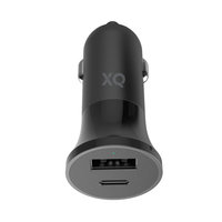 Chargeur allume-cigare XQISIT Port USB-A et USB-C - 27W Noir