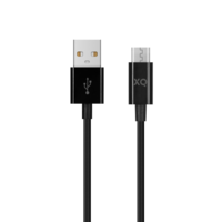 Câble de Charge XQISIT Micro-USB vers USB-A - 150 cm Noir