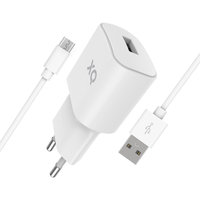 Adaptateur secteur XQISIT 2.4A 1 port USB-A Câble micro-USB EU