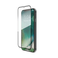 XQISIT Tough Glass E2E Glassprotector iPhone 12 iPhone 12 Pro Black Edge - Protection dureté 9H