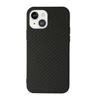 Étui en fibre de carbone TPU Carbon pour iPhone 13 - Noir