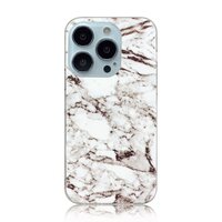 Étui en marbre TPU Marble Stone pour iPhone 13 Pro - Blanc