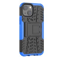 TPU antichoc avec coque robuste pour iPhone 13 mini - bleu et noir