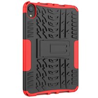 Shockproof TPU avec coque robuste pour iPad mini 6 - rouge et noir