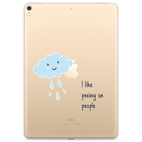 Just in Case Slim TPU a cloud avec housse de pluie pour iPad 10.2 (2019 2020 2021) - transparent