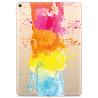 Just in Case Slim TPU Coloré Splash Cover pour iPad 10.2 (2019 2020 2021) - Transparent