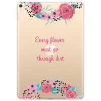 Just in Case Slim TPU Flower Cover pour iPad 10.2 (2019 2020 2021) - Transparent