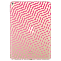 Just in Case Slim TPU Rose Zigzag Lines Cover pour iPad 10.2 (2019 2020 2021) - Transparent