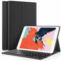 Étui en similicuir QWERTY clavier Bluetooth Premium Just in Case pour iPad 9.7 (2017 2018) - Noir