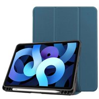 Étui trois volets Just in Case pour iPad Air 4 10.9 2020 & iPad Air 5 2022 Pencil support - Bleu
