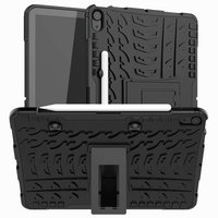 Just in Case Coque hybride robuste en PU et TPU pour iPad Air 4 10.9 2020 & iPad Air 5 2022 - Noir