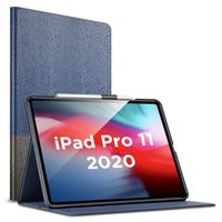 Étui en similicuir ESR Simplicity Holder pour iPad Pro 11 (2018 2020 2021) - Gris et bleu
