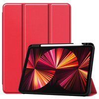 Étui en cuir artificiel à trois volets Just in Case pour iPad Pro 11 (2018 2020 2021) - Rouge