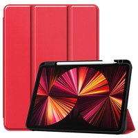 Étui en cuir artificiel à trois volets Just in Case pour iPad Pro 11 (2018 2020 2021 2022) - Rouge