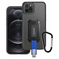 Coque Armor-X Rugged PU et TPU pour iPhone 12 Pro Max - Noir