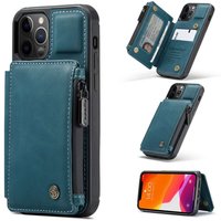 Caseme Back Cover Wallet Etui en similicuir pour iPhone 12 Pro Max - Bleu
