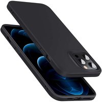 Étui en similicuir en silicone lisse ESR pour iPhone 12 et iPhone 12 Pro - Noir