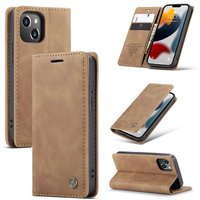 Étui portefeuille Caseme Slim Retro Wallet pour iPhone 13 - Marron