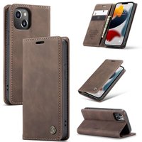 Étui portefeuille en similicuir Caseme Slim Retro Wallet pour iPhone 13 - Marron