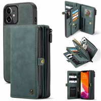 Étui portefeuille en cuir fendu Caseme Luxe XL Wallet pour iPhone 13 mini - bleu