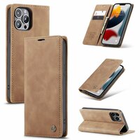 Étui portefeuille Caseme Slim Retro Wallet pour iPhone 13 Pro Max - Marron