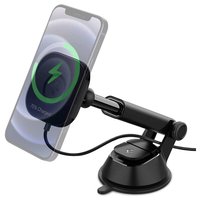 Spigen iPhone MagSafe OneTap Support Voiture Support Voiture Qi Chargeur avec Câble 7.5W (Noir)